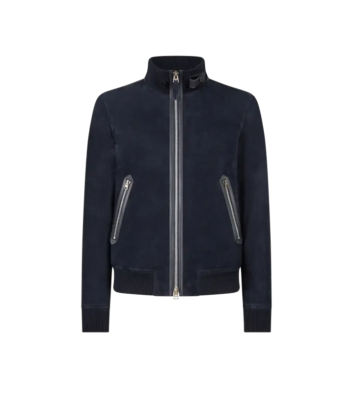 LIGHT SUEDE BOMBER DEEP INK online